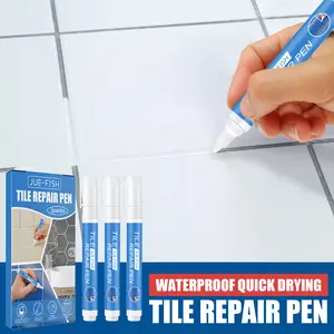Jue-Fish Tile Repair Pen, Waterproof and Mildew-Proof for Bathroom Floor Gaps, Beautifying Tile Grout Touch-Up Pen