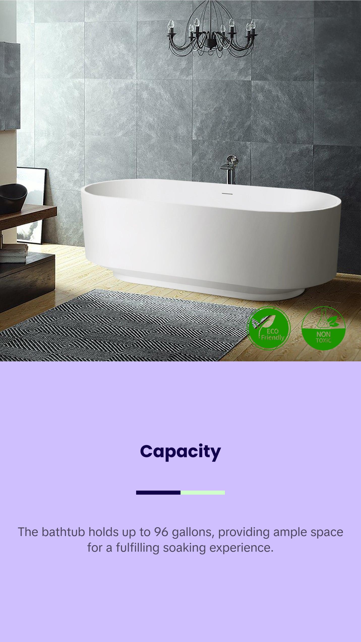 67" Oval Shaped Freestanding Solid Surface Soaking Bathtub with Overflow RX-S09-67 67" Oval Shaped Freestanding Solid Surface Soaking Bathtub with Overflow RX-S09-67