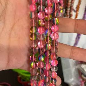 Mermaid glass 8 mm strand of beads