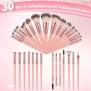 30pcs Makeup Brush Set, Face Makeup Brushes, Soft and Skin-friendly, Portable Makeup Tools for Beginners