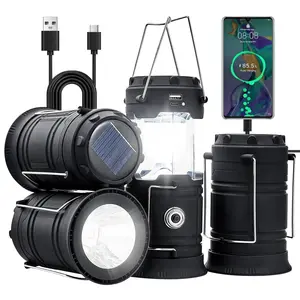 VEVOR LED Camping Lanterns Portable Rechargeable Lights as Battery Bank 4 PCs