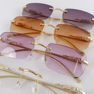 Luxury Frameless Oversized Sunglasses: Ombre Lenses for a Chic Look