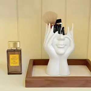 Human Body Art Shaped Office Supplies Desktop Multi-Functional Storage Pen Holder Makeup Brush Tube Decorative Item