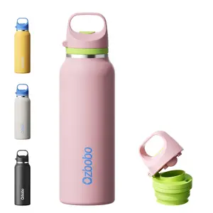 Ozbobo 20oz Elite design water bottle ease of popping open, unique tumbler double walled Vacuum Insulated Bottle for holiday gift, 100% leak-resistant cap, mug water bottle, BPA Free, sports bottle