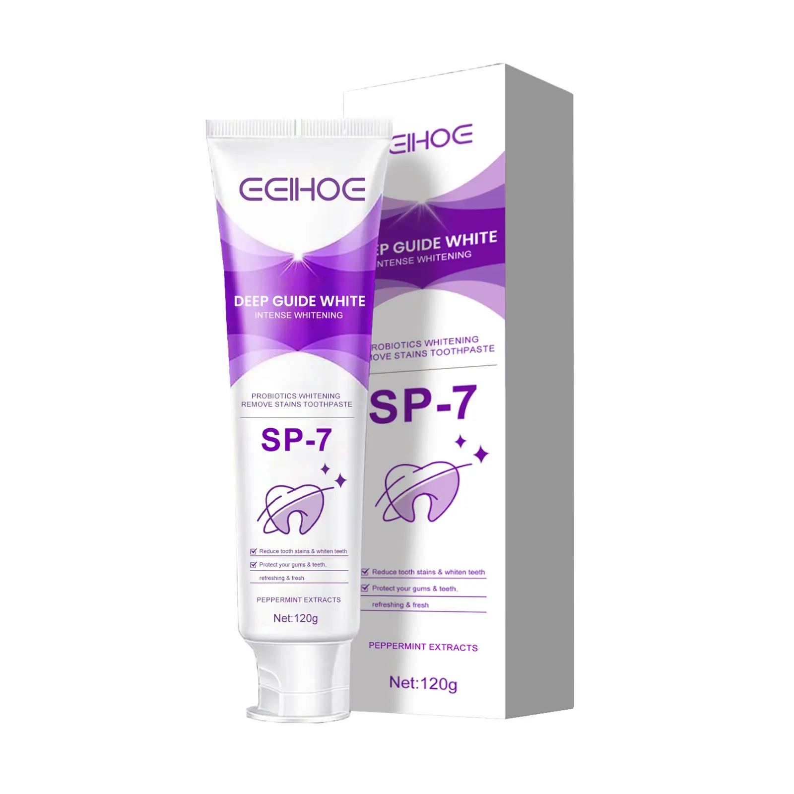 EELHOE Probiotic Toothpaste Cleanses Stains, Stains, Freshens Breath, Whitening Toothpaste Coconut Oral Evening Peppermint Cleansing