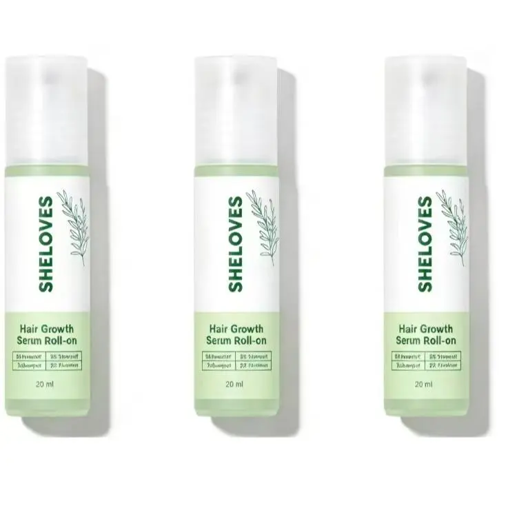3 PCS Rosemary hair oil roll-on improves thinning hair, prevents breakage, and thickens scalp.