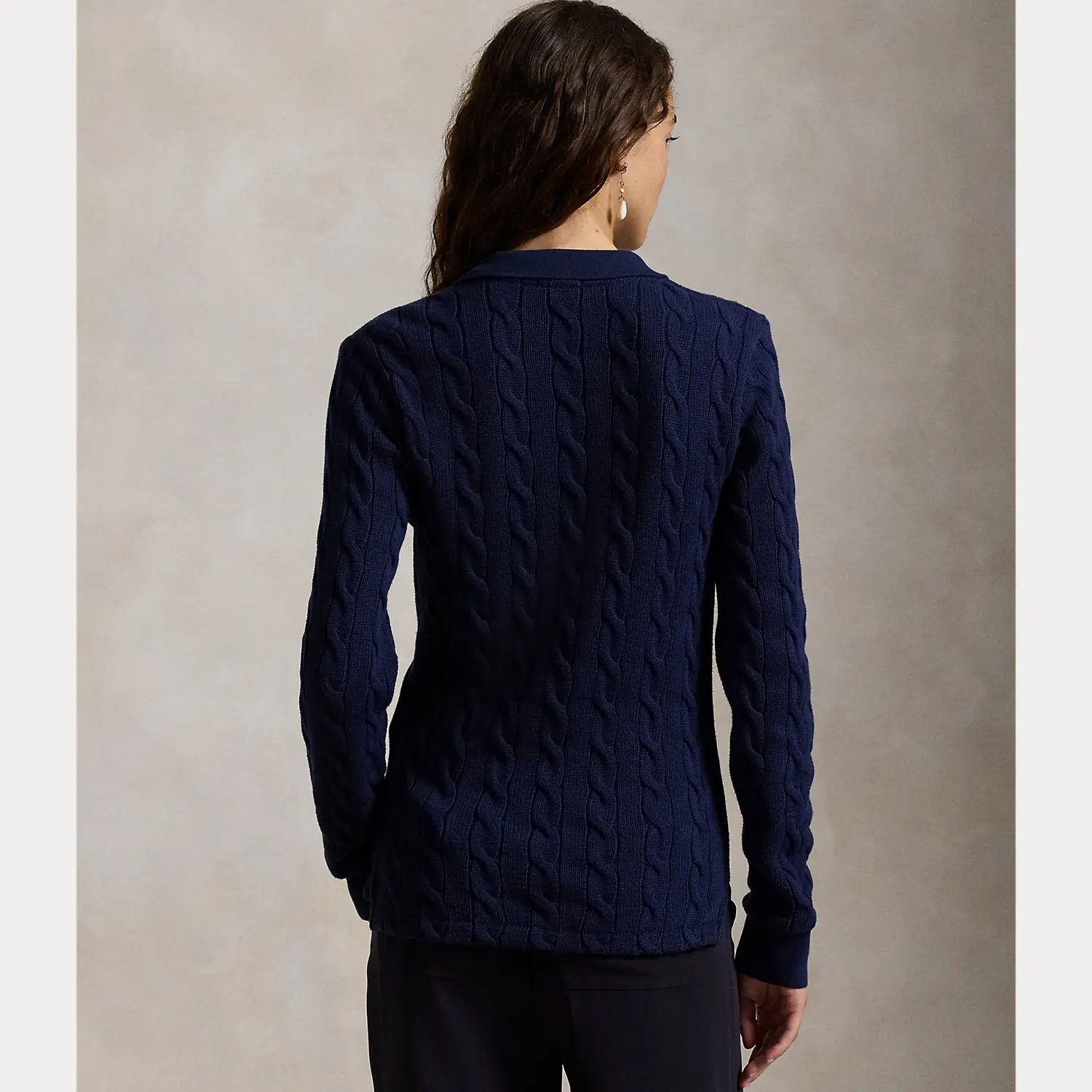 Polo Ralph Lauren - Cable-Knit Cotton Long-Sleeve Polo Shirt