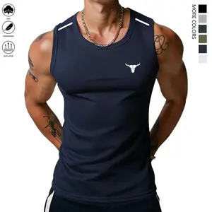 Grand Opening Offer - Men’s Wide-Strap Reflective Striped Vest, Highly Stretchy Breathable Muscle Tank, Heavyweight Drapey Fit Gym and Casual Sleeveless Shirt