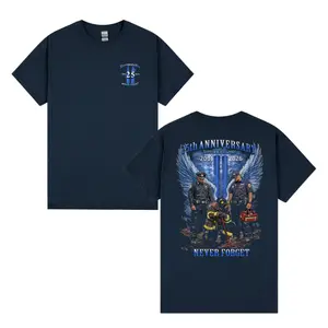 9/11 25th Anniversary Tribute Shirt – Never Forget Memorial Tee, Firefighter & Police Honor Graphic, Men’s Tops