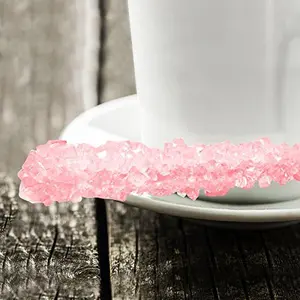Extra Large Rock Candy Sticks: 12 Pink Cherry Lollipop - Individually Wrapped - Crystal Rock Candy Sticks for Party Favors, Candy Buffet, Birthdays, Weddings, Receptions, Bridal and Girl Baby Shower