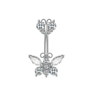 Zirconium belly button piercing with oil coating, belly button ring piercing jewelry