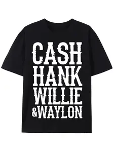 Unisex Cash Hank Willie Waylon T-Shirt Country Music Southern Legends Shirt Tribute Tshirt