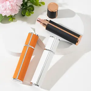 Single-Unit 10ML Leather Bottle Perfume Dispenser Spray Bottles, Metal Frame, Non-Flammable Liquid Container, Ideal for Fragrance Storage