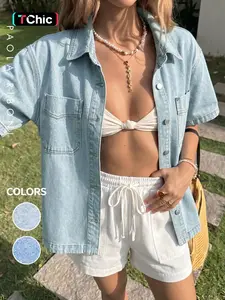 Women's Denim Jacket, Casual Top for Summer, Fashion Women's Clothing for Daily Wear, Coats