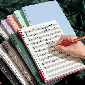 60-Sheet B5 Music Notation Notebook - Reusable Loose-Leaf Staff Paper, 120 Pages Double-Sided Exercise Book for Musicians & Composers - Perfect for Practice, Composition & Music Theory, Composition Notebook | Pastel Cover Notebook | Easy Page Turning