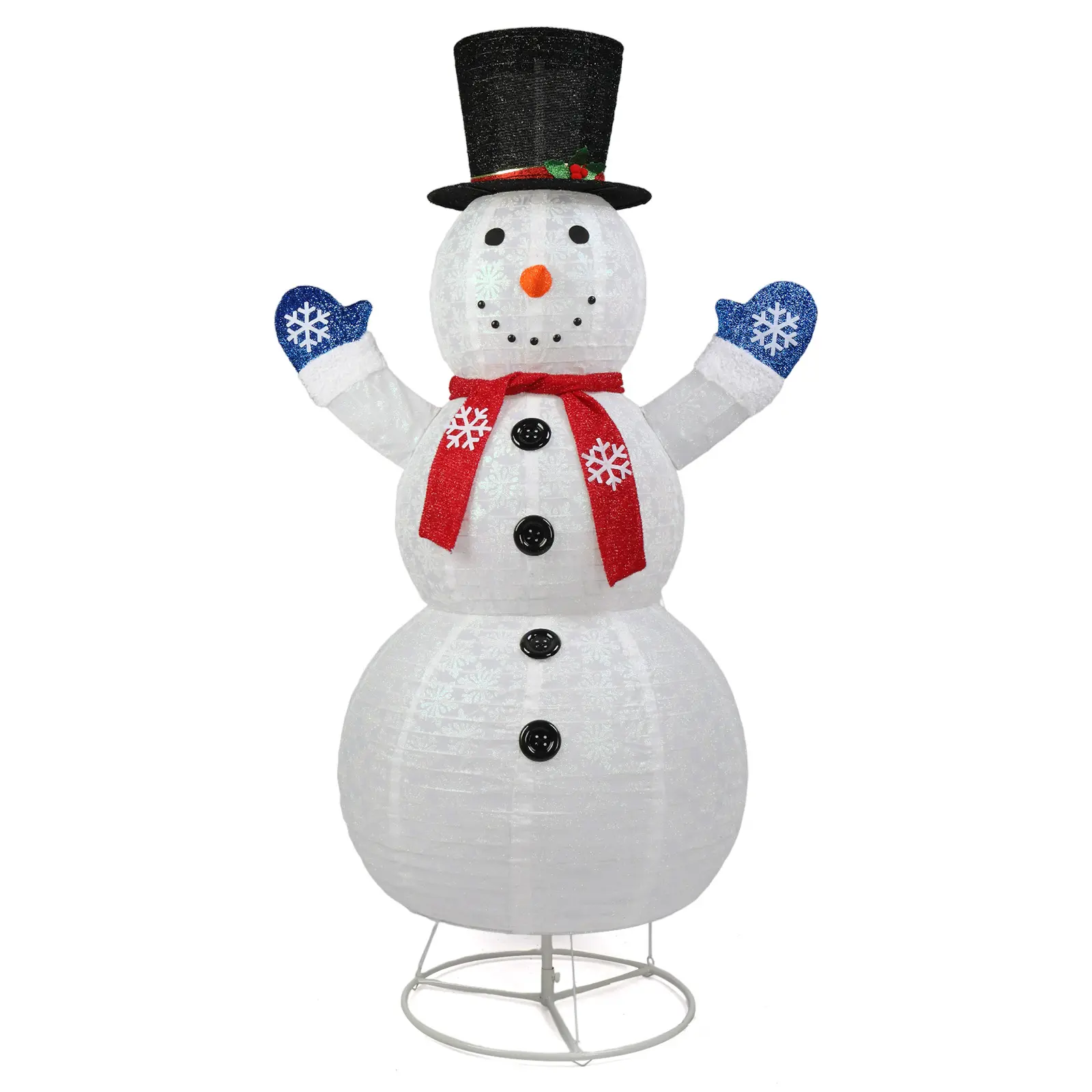 6ft Pop-Up Snowman Christmas Decoration - Large White Indoor/Outdoor Holiday Decor with 200 LED Lights, Hat, Scarf, Ideal for Lawn, Yard to Light Up Your Space