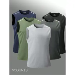 Men's Sports Singlet, Breathable Quick Drying Sports Vest, Casual Sporty Sleeveless Tank Top for Gym Workout Running, Mens Sportswear