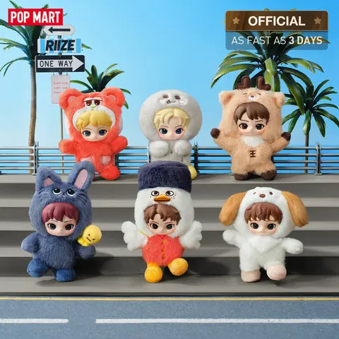 POP MART RIIZE Fluffy Club Series Vinyl Plush Doll Pendant Blind Box Keychain