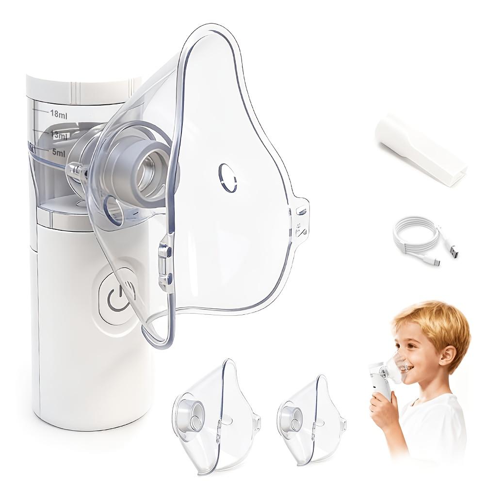 Portable Nebulizer, Quiet High-Efficiency Atomization, Rechargeable Comes with 2 Masks And 1 Mouthpiece, Ideal for Home/Work/Travel, Gift for Family Use