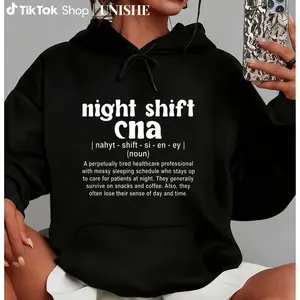 100% CNA Night Shift Hoodie – Long Sleeve Certified Nursing Assistant Apparel