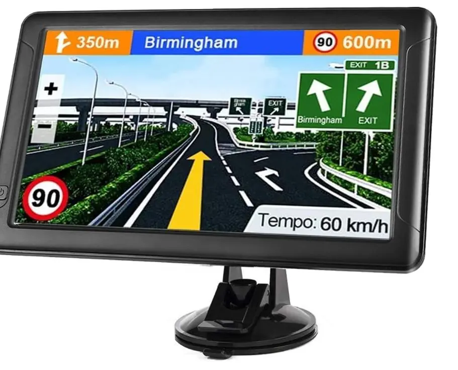 9-Inch Car GPS Navigator for Trucks, 2025 Latest Map, Voice Guide, Turn-by-Turn Directions, Speed & Red Light Warnings (Black)