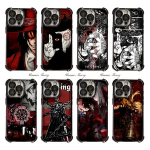 Trendy Anime Hellsing Alucard Phone Cases For iPhone 17 Promax Pro Air 16 Plus 15 14 13 12 11 Black Transparent Shockproof Dustproof Protective Cover Shells Gift For Birthday Christmas Valentine Halloween