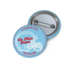 Ole Miss Rebel Pin - University of Mississippi Gameday Button for Football Fans and Students