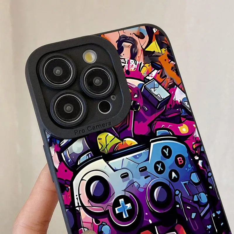 Game Console Pattern Phone Case, TPU Decorative Phone Protector Cover, Phone Accessories Compatible with iPhone 17 Pro Max,17Air,16Pro Max 6 7 8 11 12 13 14 15 16 Pro Max Plus