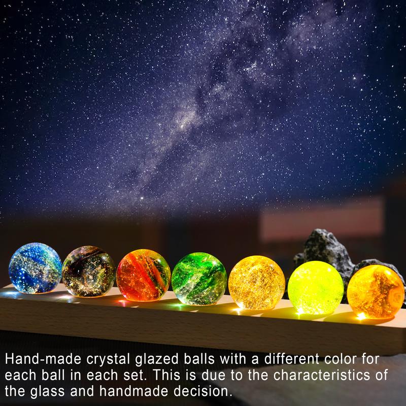 Healing Crystal Balls Set With Warm Light - Spiritual Gift For Her/Mom/Valentine’s Day!