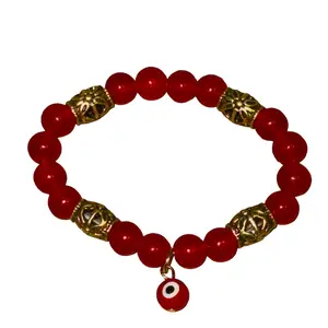 Red evil eye bracelet protect from negative energy jewelry handmade