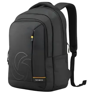 SAMSONITE 25.5L Business Commuter Large Capacity Fabric Backpack, Unisex Couple Style, Black