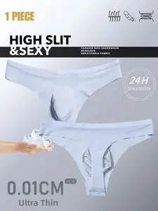 Men's Seamless 3D Fashion Thong Briefs Underwear, Seamless Construction, Smooth Quick-Dry Comfort, Medium Stretch Nylon, Medium Elasticity, Available in Sizes S-Xxxl, Multiple Sizes, Soft Breathable Briefs, Guys