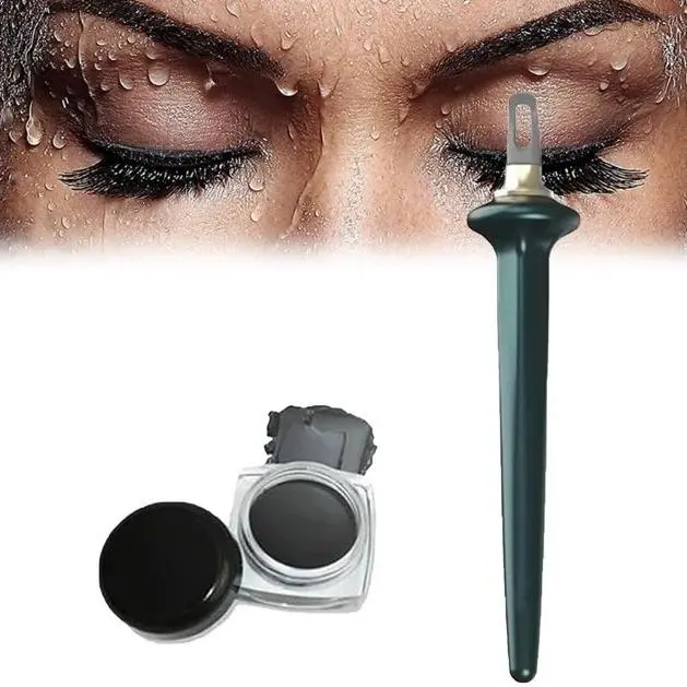 Waterproof Eyeliner Applicator Kit – Reusable Silicone Guide with Eyeliner Cream, Easy for Beginners, Effortless Winged Look