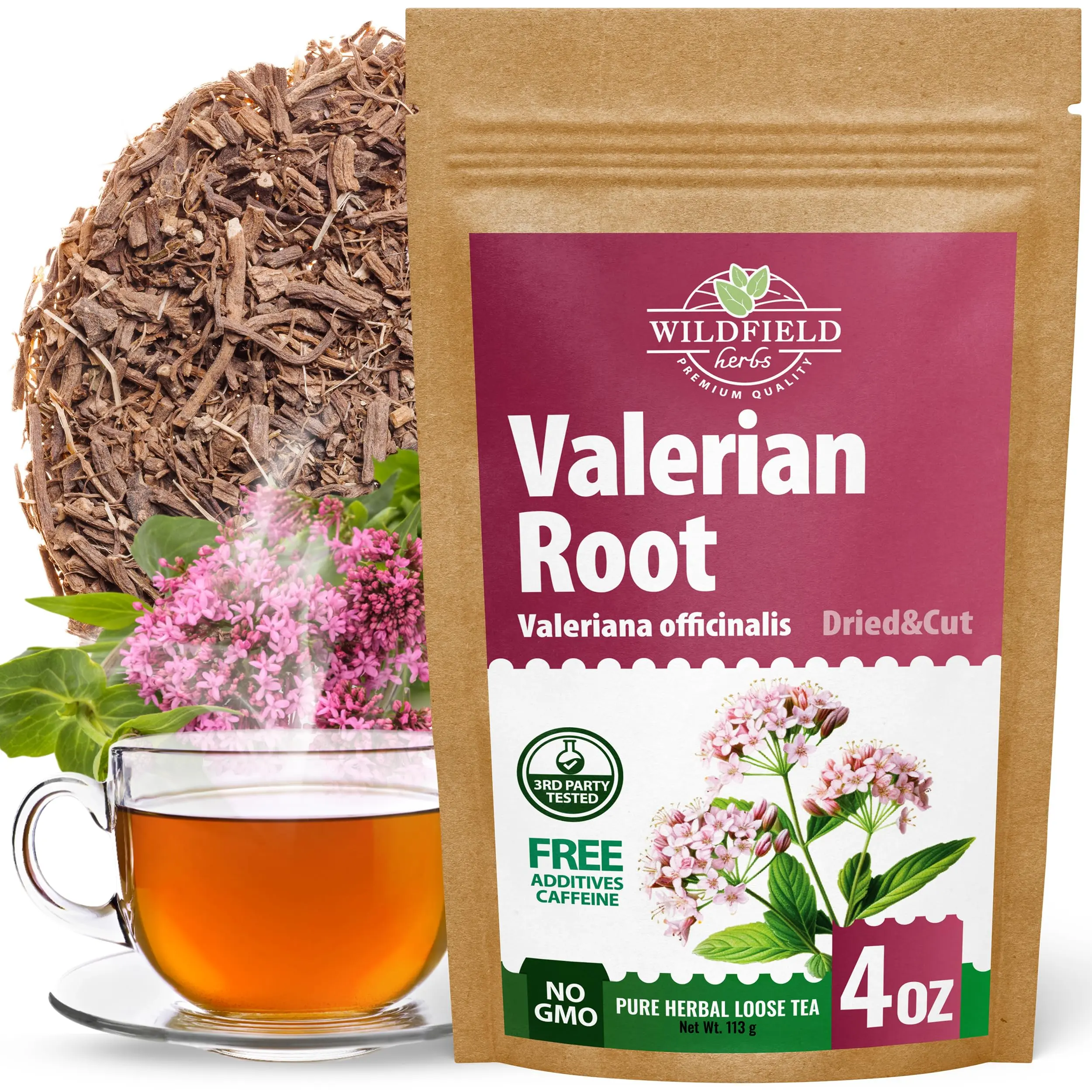 4 oz. Valerian Root Herb Tea (Valeriana Officinalis) – 113g Dried Valerian Root Herbal Tea Raíz de Valeriana