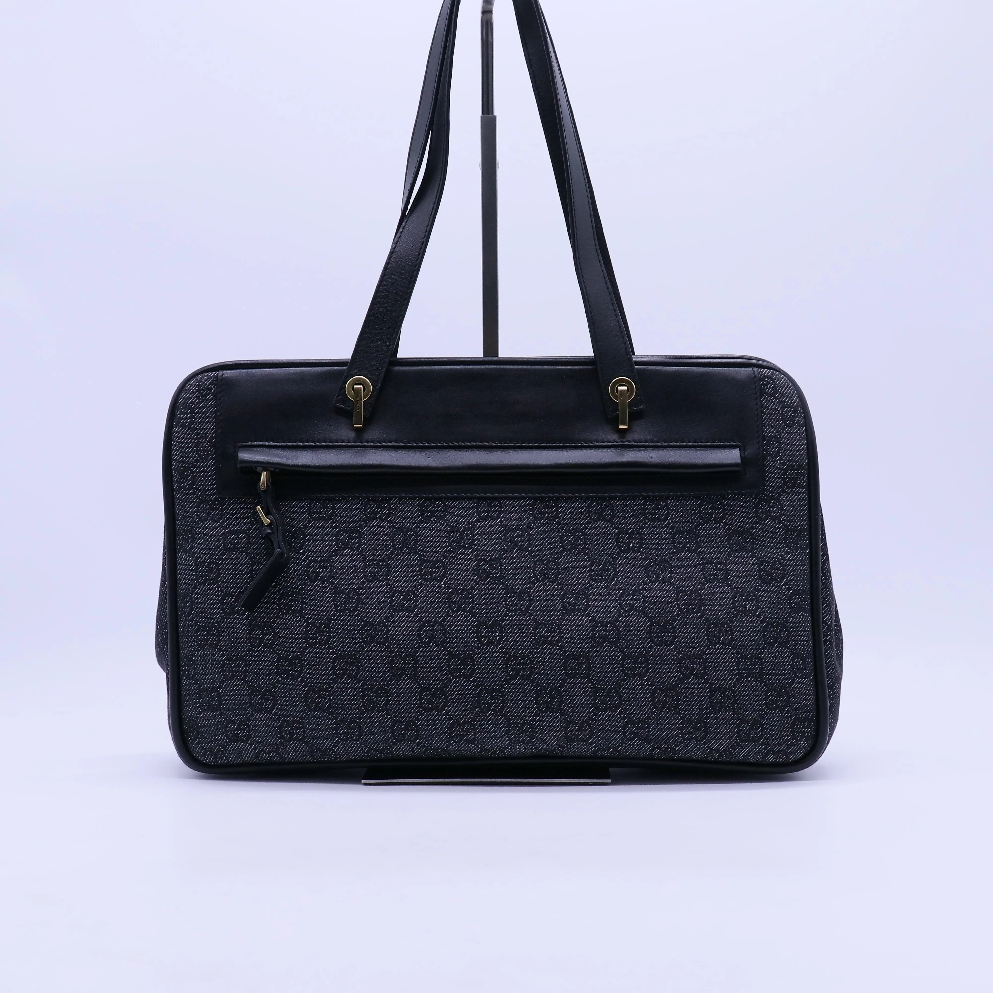 Pre-owned GUCCI Canva Shoulder Bags GG Denim Shoulder Bag Vintage B21630