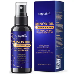 5% Minoxidil Hair Growth for Men & Women: Extra Strength Serum with Rosemary for Faster, Stronger, Thicker Hair Growth | 60ML