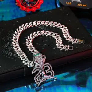 2 3 Men's Punk Hip-Hop Cuban Chain Pendant Necklace