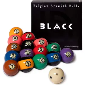 Aramith Tournament Black TV Billiard Pool Ball Set 2 1/4"…