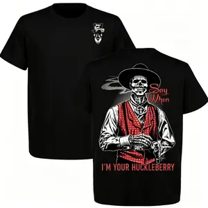 Western Cowboy Graphic T-Shirt, Cowboy Quote Style Tee, 100% Cotton Unisex Western Shirt, Retro Cowboy Streetwear Top, Gift for Western Fans