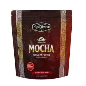Cafe Divina Mocha Premium Coffee Infused with Reshi 280mg 15 Sachets 420g Beverage for Coffee Enthusiasts