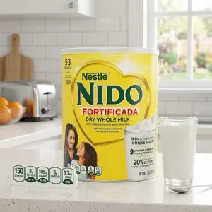 NIDO Fortificada Dry Milk 56.4 oz Powdered Milk Drink with Added Vitamins Minerals US Origin Dairy Calcium Protein