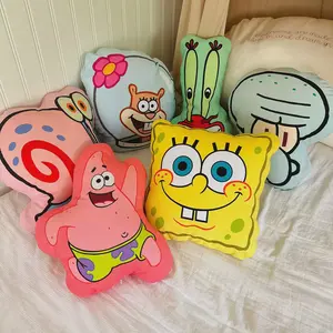 SpongeBobb SquarePants Big Head Doll – Cute Cartoon Alien Hand-made Pillow Cushion for Bed & Sofa Decoration