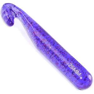 25 mm Large Crochet Hooks, Ergonomic Handle for Arthritic Hands, Professional Huge Crochet Needles, Colorful Transparent Crochet Hook for Beginners and Crocheting Yarn(25 mm)