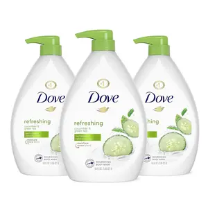 Dove Go Fresh Nourishing Body Wash Cucumber Green 18.6 Fl Oz PACK OF 3