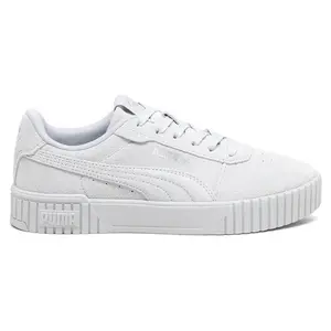 PUMA Womens Carina 2.0 Sd Lace Up Sneakers Shoes Casual - Grey