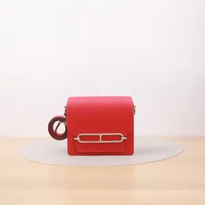 Pre-owned HERMÈS Swift Crossbody Bags Sac Roulis Mini Red CPU0616