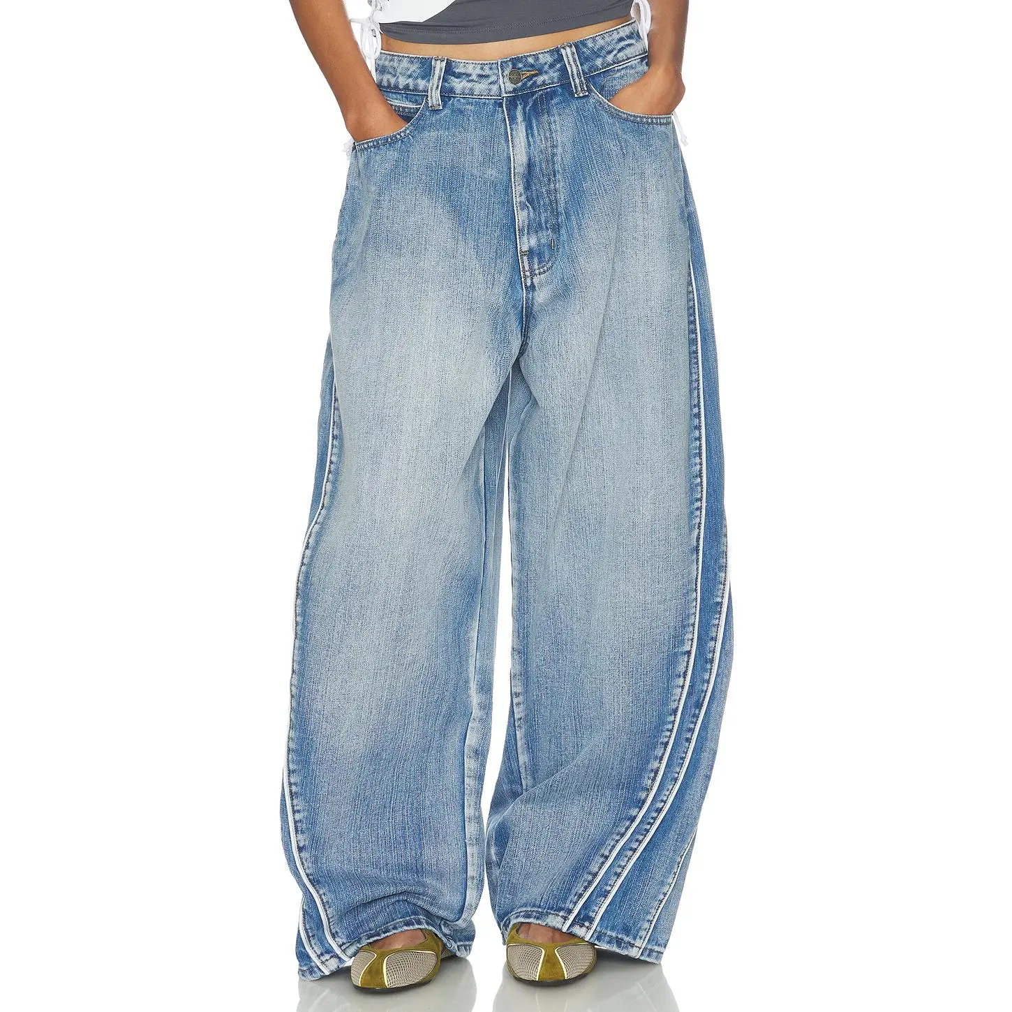 Jaded London Vapor Colossus Jeans in Denim Jaded London Vapor Colossus Jeans in Denim