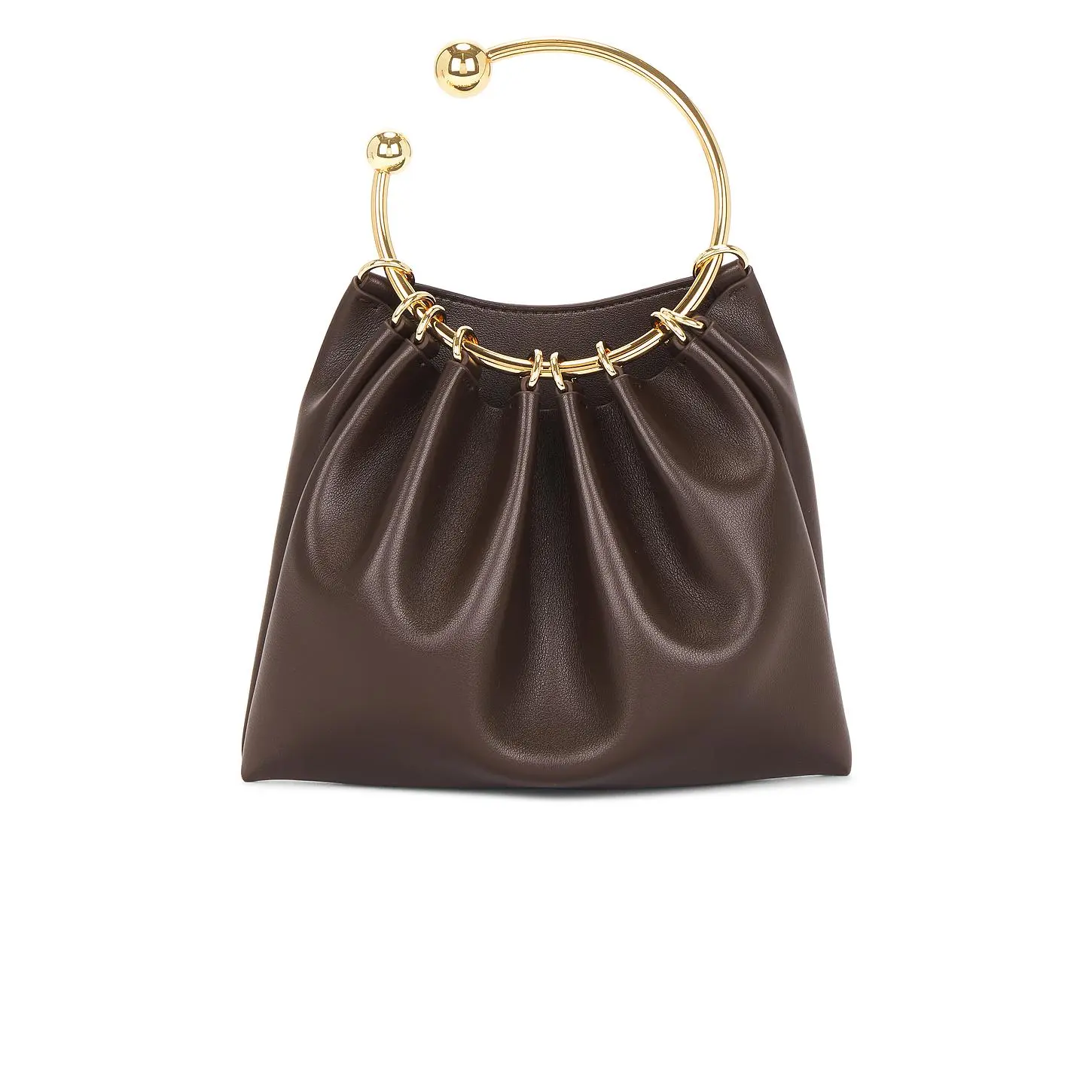 VERAFIED Ring Handle Bag in Chocolate