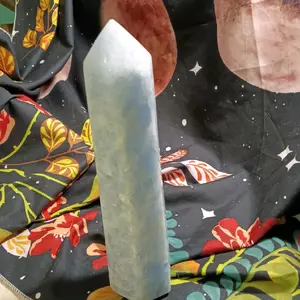 Blue Calcite Tower - Natural Healing Crystal for Energy Enhancement and Meditation