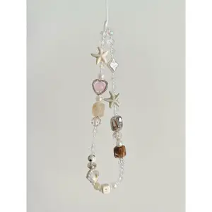 Cute Starfish & Shell Design Phone Chain, Fashionable Phone Lanyard, Phone Strap, Phone Charm for Women & Girls, Mobile Phone Decoration Accessories